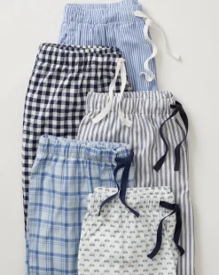 Men’s Navy Gingham Twill Pants