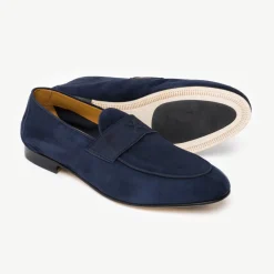Men's Navy Suede Centesimo