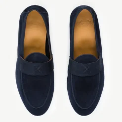 Men's Navy Suede Centesimo