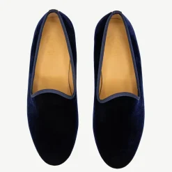 Men's Navy Velvet Slipper II
