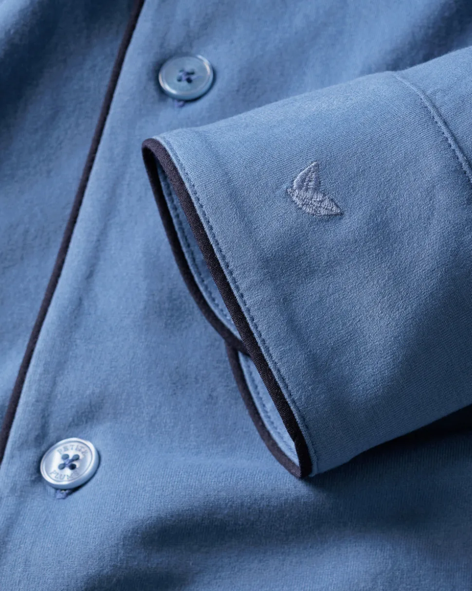 Men’s Pima Pajama Set in Mystique Blue