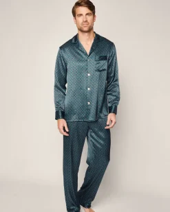 Men’s Silk Pajama Set in Emerald Foulard