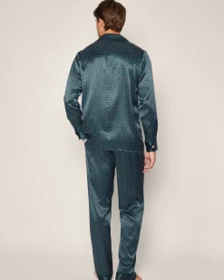 Men’s Silk Pajama Set in Emerald Foulard