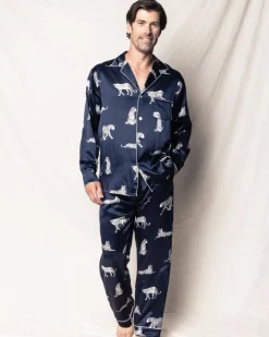 Men’s Silk Pajama Set in Panthère de Nuit