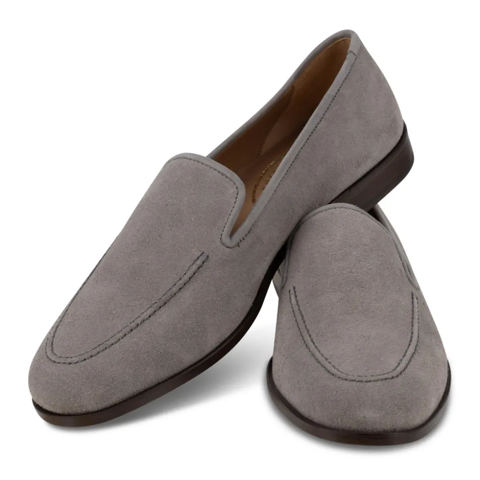 Men’s Split Gray Suede Venetian