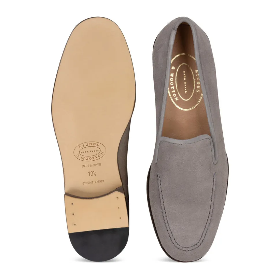 Men’s Split Gray Suede Venetian