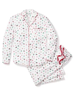 Men’s Twill Pajama Set in Winter Nostalgia