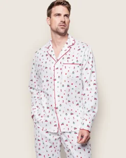 Men’s Twill Pajama Set in Winter Nostalgia