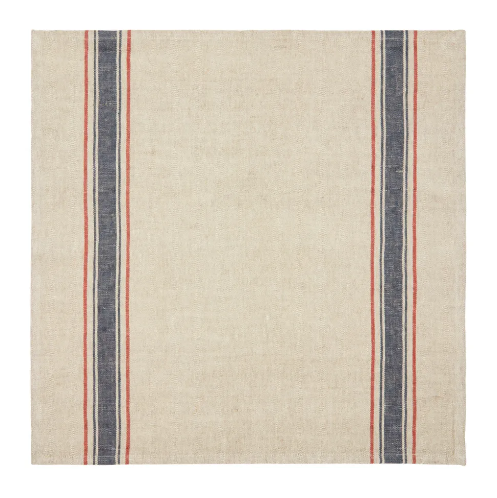 Menton Napkin in Natural & Denim, Set of 4