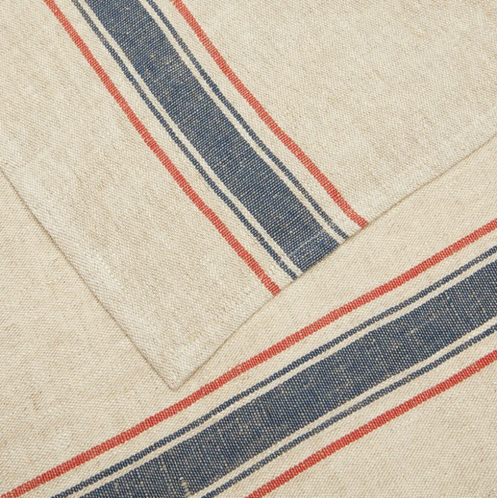 Menton Napkin in Natural & Denim, Set of 4