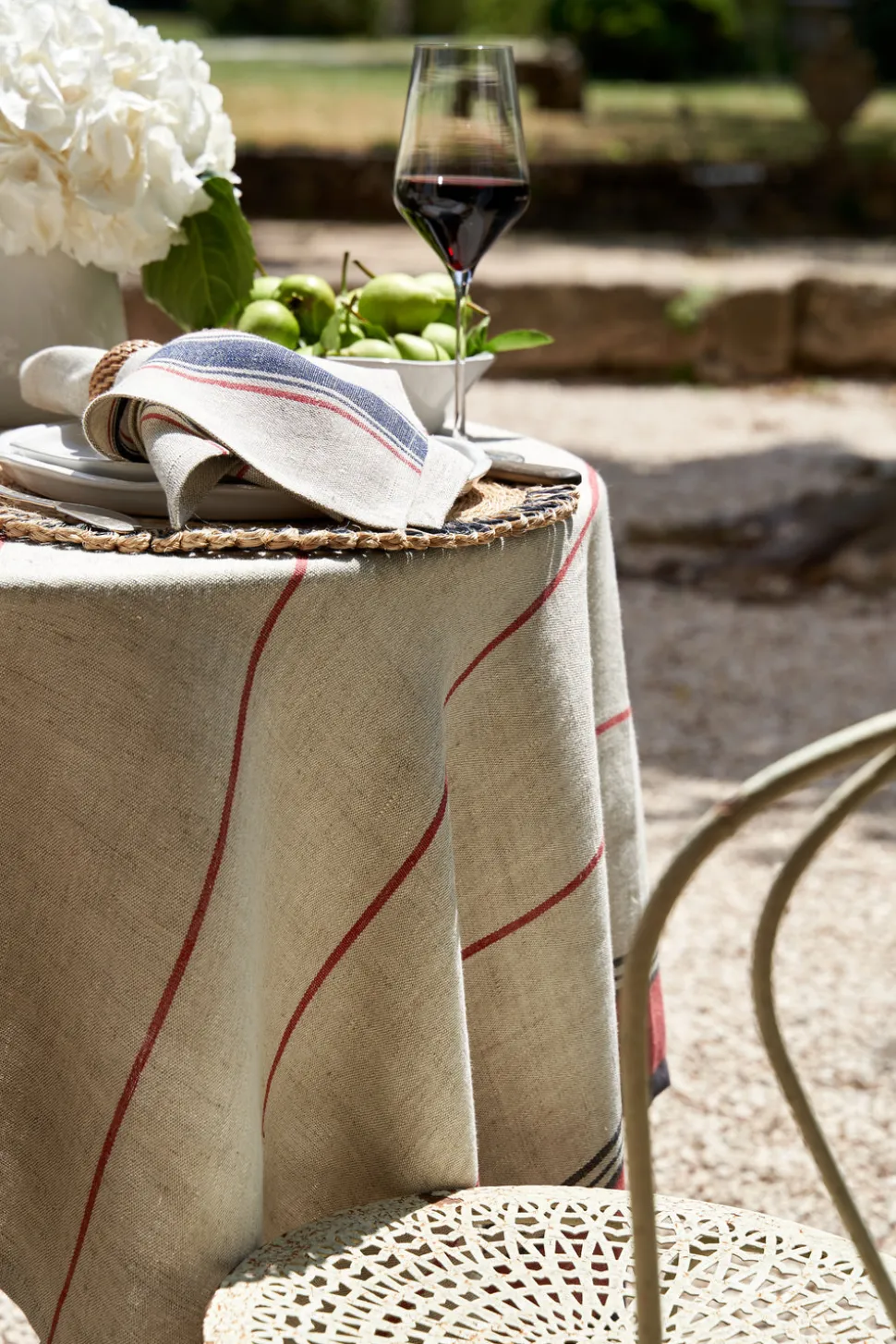 Menton Napkin in Natural & Denim, Set of 4