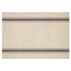 Menton Towel in Natural & Denim, Set of 2