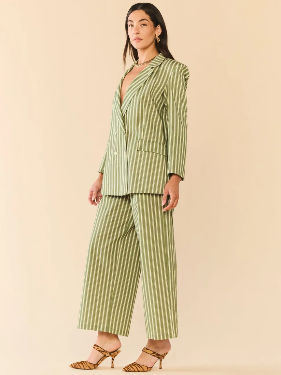 Meredith Blazer in Meadow Stripe