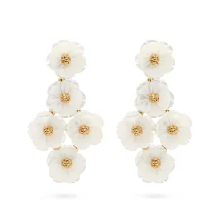 Mermaid Garden Floral Petite Post Drop Earrings
