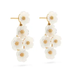 Mermaid Garden Floral Petite Post Drop Earrings