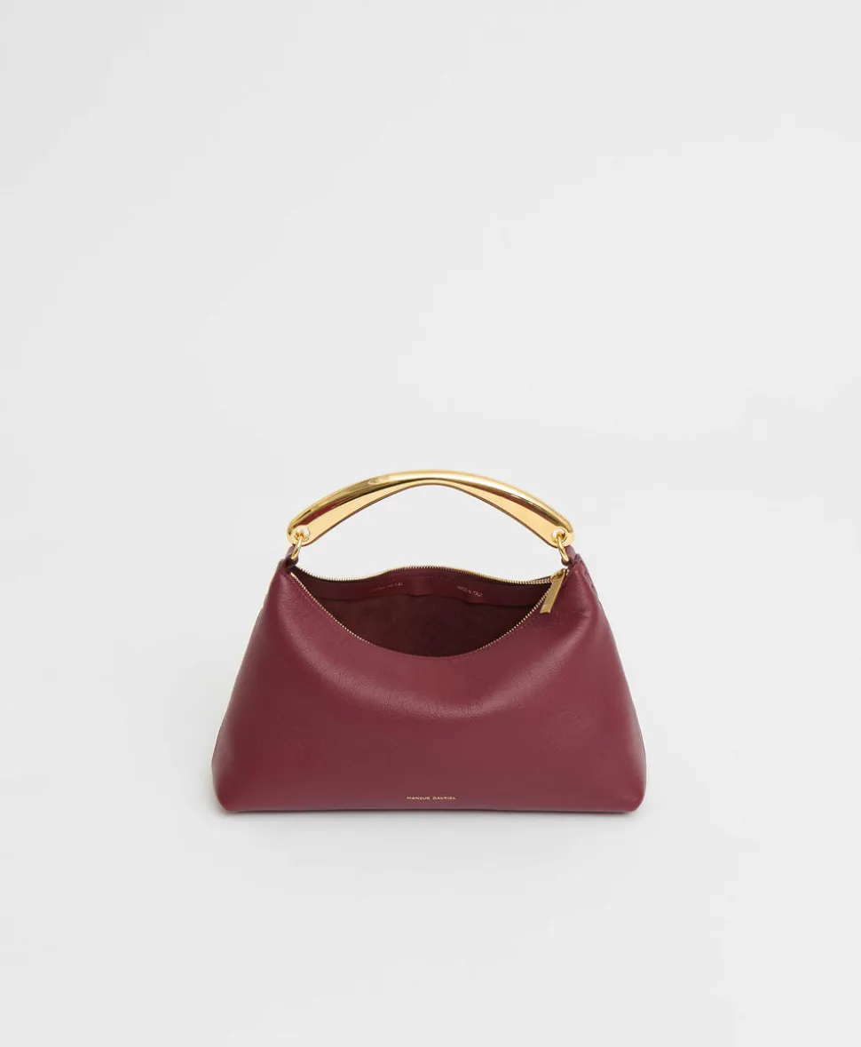 Metal Handle Rhea in Oxblood