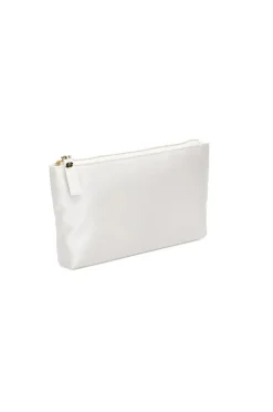 Mia Acrylic Clutch with Ivory Satin Zipper Pouch