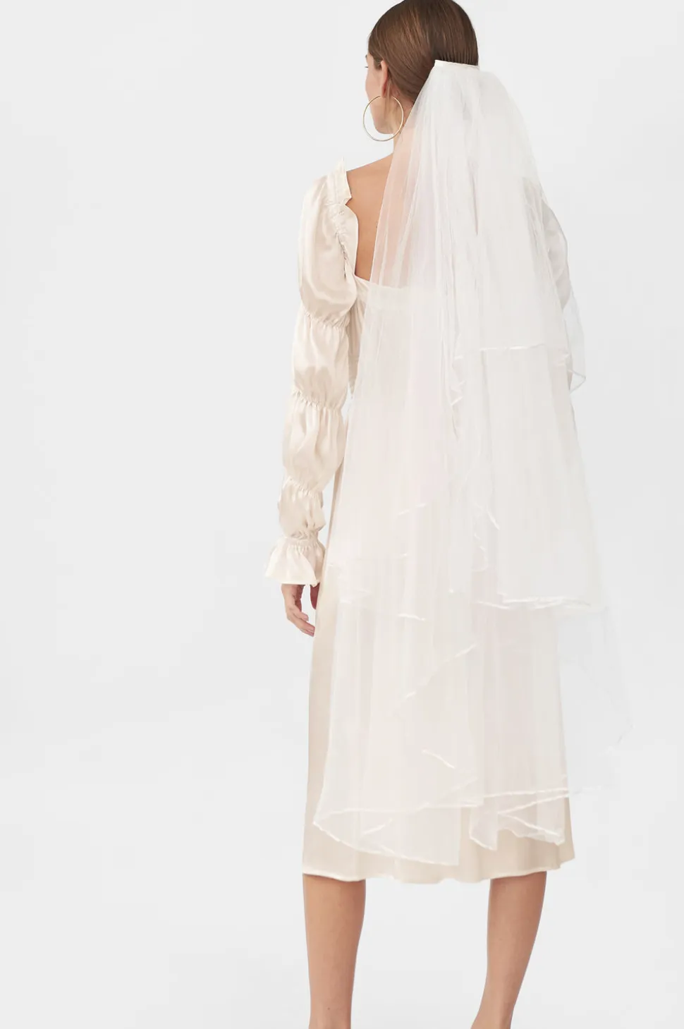 Michelin Silk Dress in Pearl White