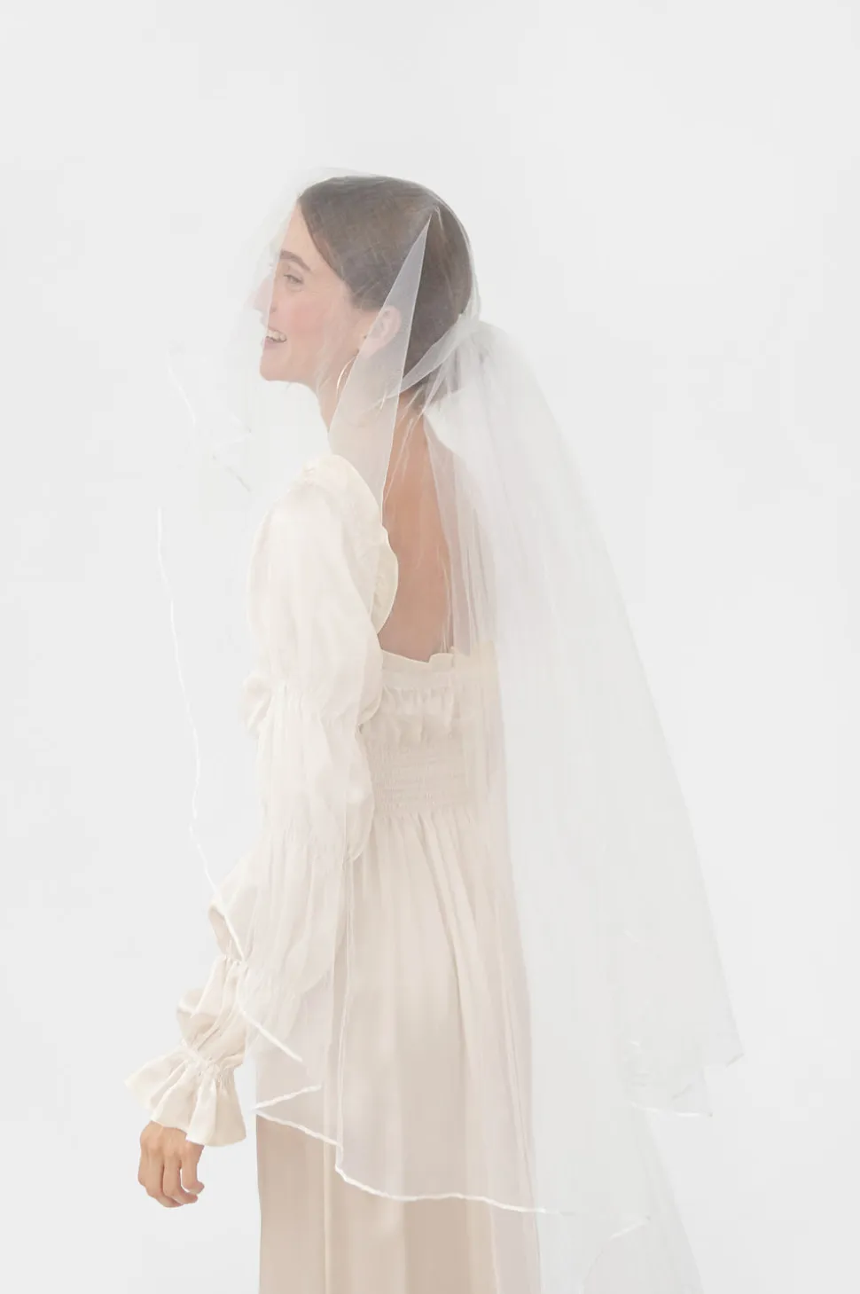 Michelin Silk Dress in Pearl White