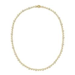 Micro Nesting Gem Tennis Necklace in Diamond