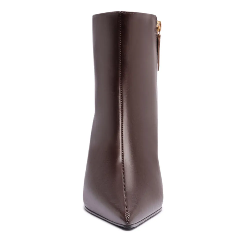 Mikki Mid Bootie in Dark Chocolate