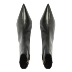 Mikki Mid Leather Bootie in Black