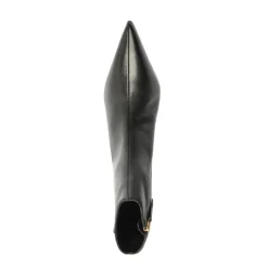 Mikki Mid Leather Bootie in Black