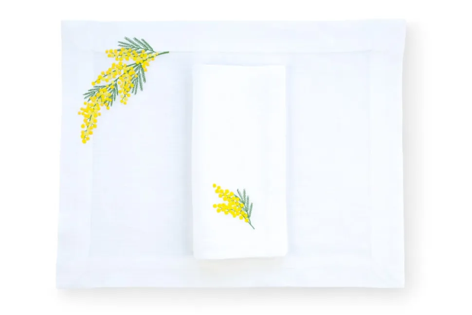 Mimosa Napkin and Placemat, Set of 2