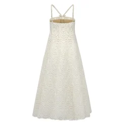 Mina Dress in Ivory Raffia Lace