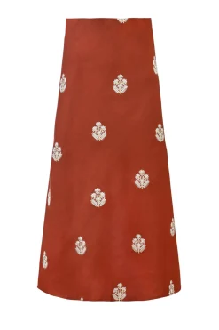 Mina Skirt in Brick & White