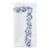 Ming Border Napkin in White & Navy, Set of 4