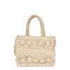 Mini Amina Straw Tote Bag in Natural
