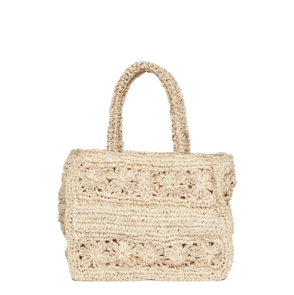 Mini Amina Straw Tote Bag in Natural