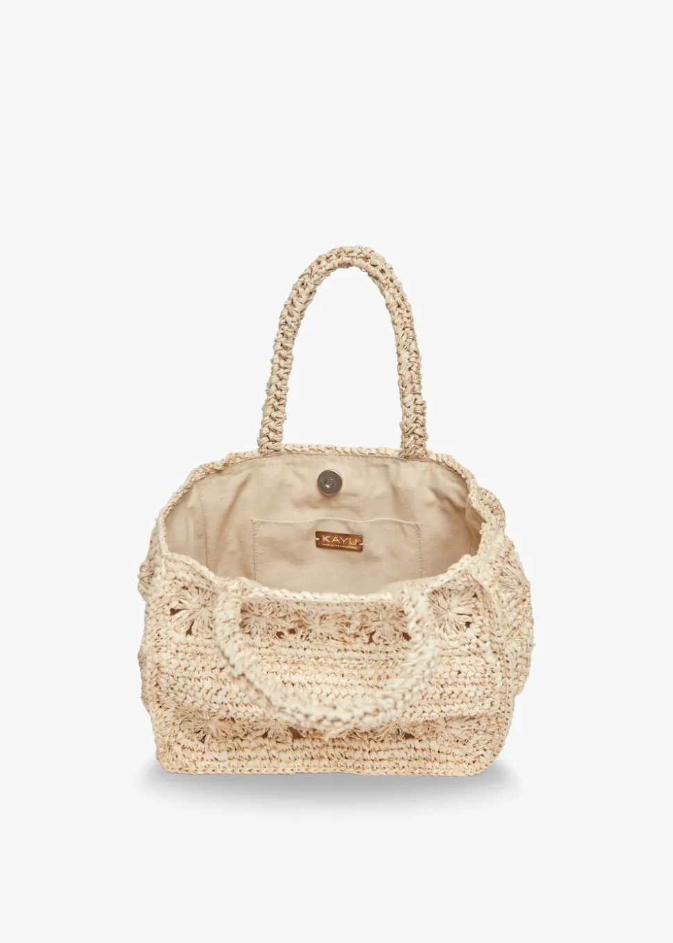 Mini Amina Straw Tote Bag in Natural