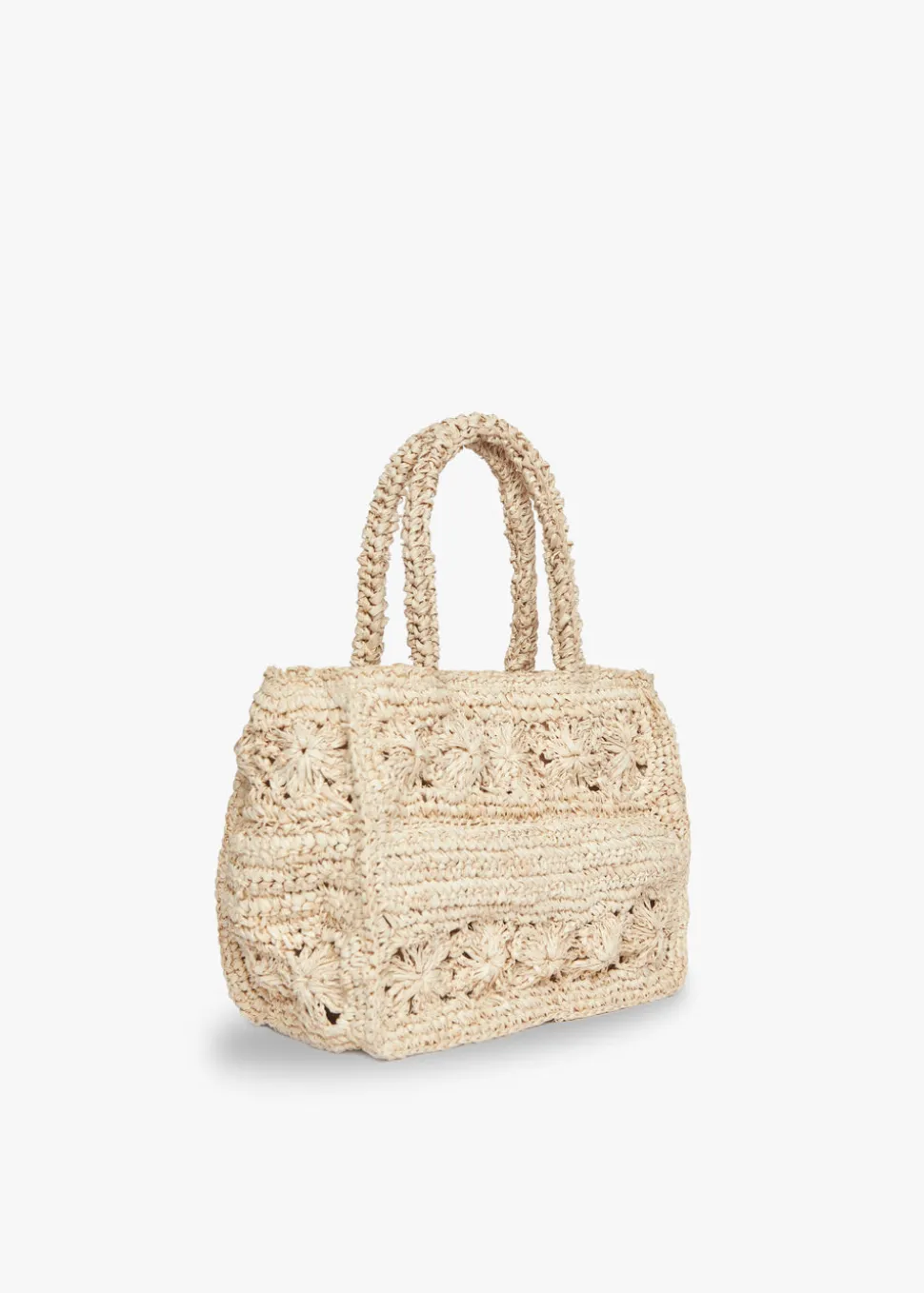 Mini Amina Straw Tote Bag in Natural
