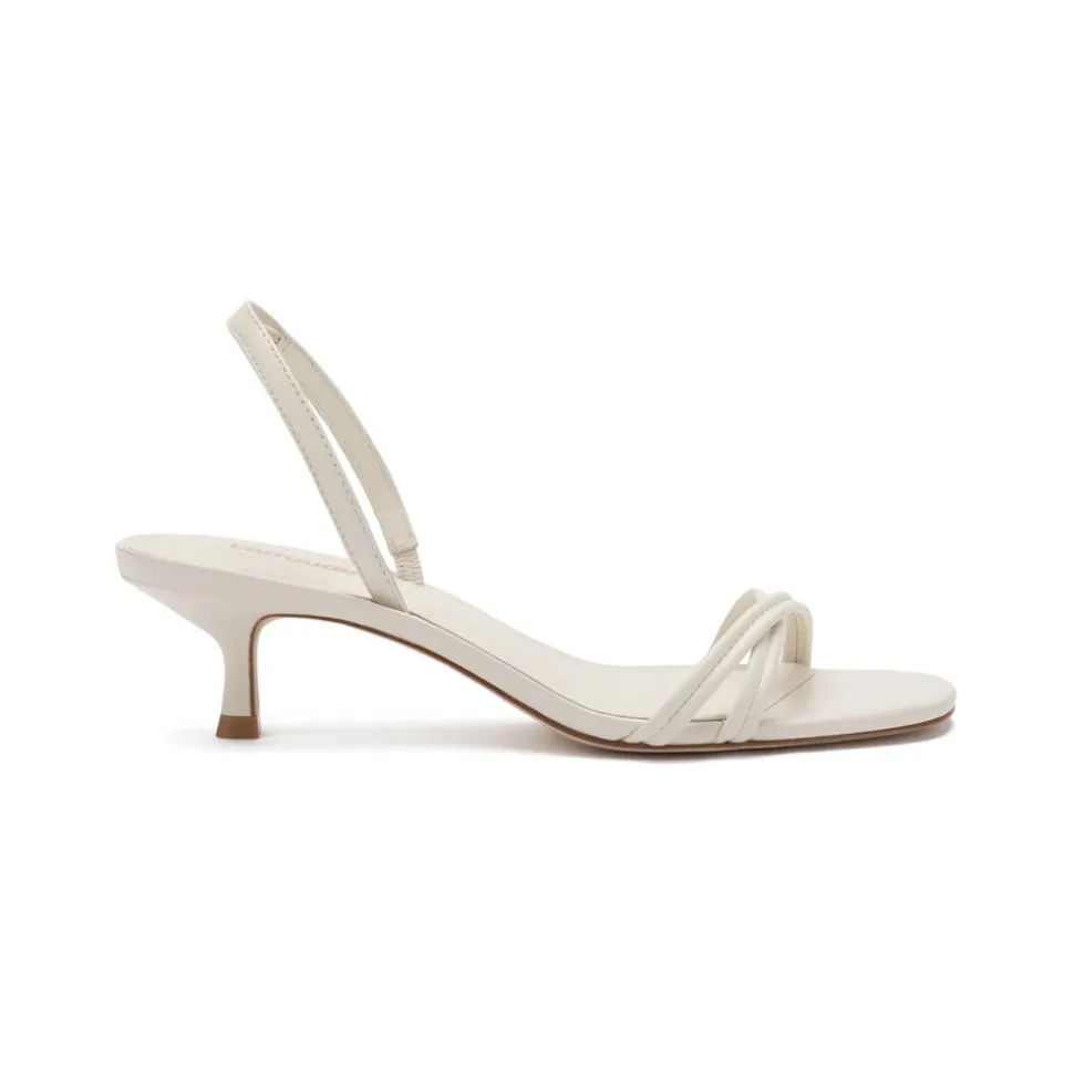 Mini Annie Sandal In Ivory Leather