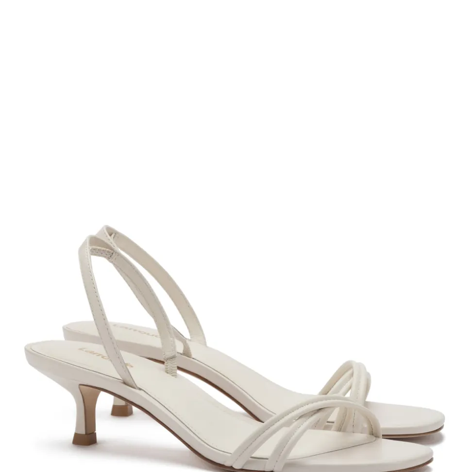 Mini Annie Sandal In Ivory Leather