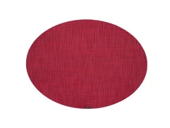 Mini Basketweave Oval Placemat in Scarlet