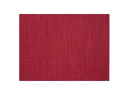 Mini Basketweave Rectangluar Placemat in Scarlet