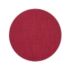 Mini Basketweave Round Placemat in Scarlet