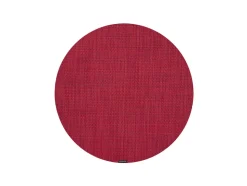 Mini Basketweave Round Placemat in Scarlet