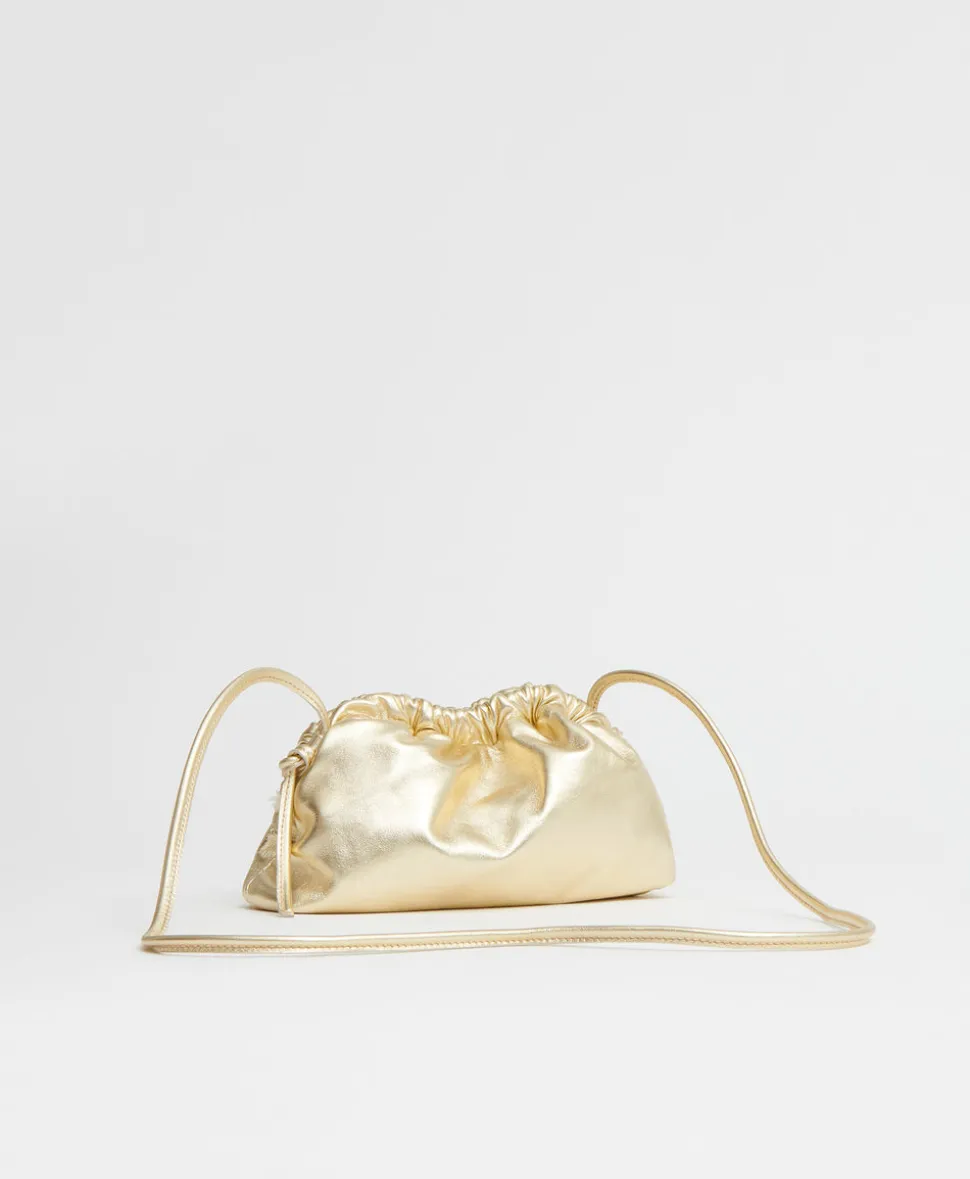 Mini Cloud Clutch in Gold
