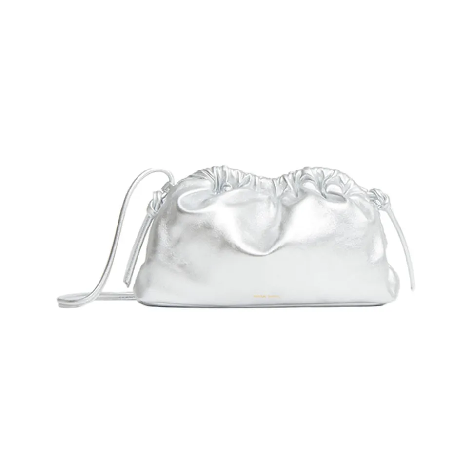 Mini Cloud Clutch in Silver