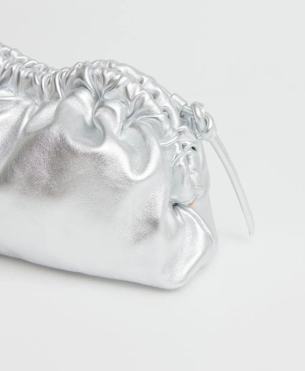 Mini Cloud Clutch in Silver