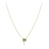 Mini Diamond & Garnet Palm Tree Necklace
