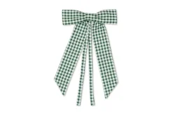 Mini Green Gingham Bow, Set of 4