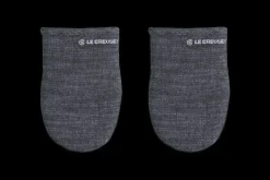Mini Oven Mitts 8" in Noir, Set of 2