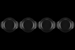 Mini Round Braiser Base 1/3 QT in Matte Black, Set of 4