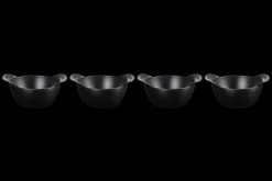 Mini Round Cocotte Base 1/3 QT in Matte Black, Set of 4