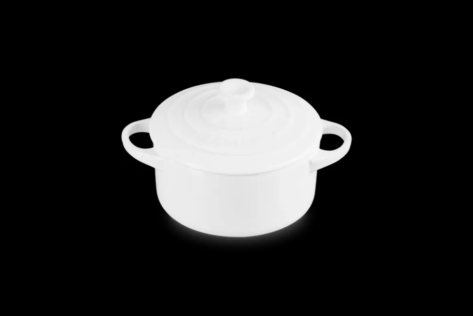 Mini Round Cocotte in White